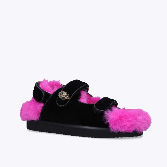 NWT Kurt Geiger Furry Pink Sandals Modern Luxury Style Barbie Core Pink Sold out - Picture 2 of 8